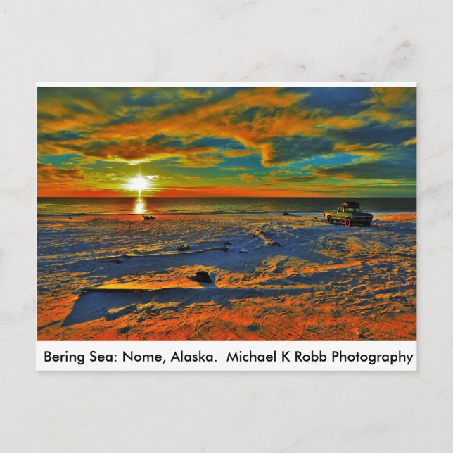 Carte Postale La côte de la mer de Béring. Nome, Alaska (Devant)