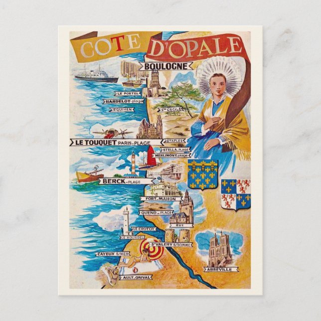 Carte Postale La Côte d'Opale (Devant)