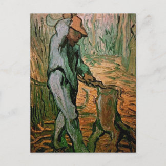 Carte Postale La coupe de bois après Millet par Vincent van Gogh