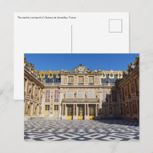 Carte Postale La cour de marbre du palais de Versailles, France