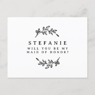 Carte Postale La couronne de feuillage noir sera-t-elle ma femme