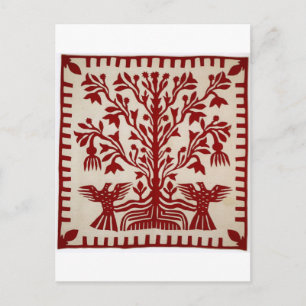 Carte Postale La courtepointe de présentation de Oahu, c. 1855-1