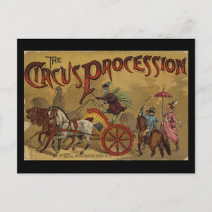 Carte Postale La couverture arrière de la procession du cirque