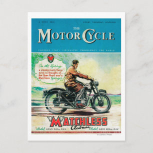 Carte Postale La couverture du magazine du cycle automobile
