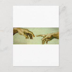 Carte Postale La création d'Adam par Da Vinci