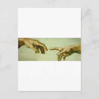 Carte Postale La création d'Adam par Da Vinci