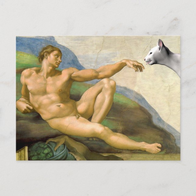 Carte Postale La Création D'Adam Parody (Devant)