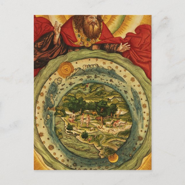 Carte Postale La Création, de la Bible Luther, c.1530 (Devant)