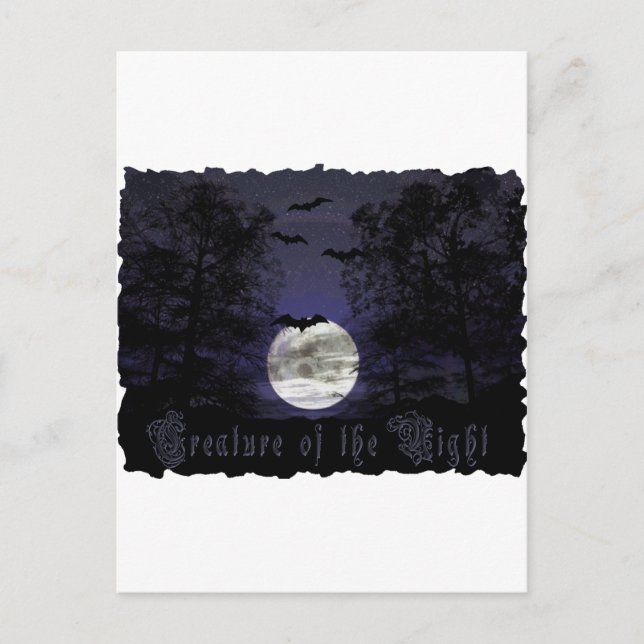 Carte Postale La créature de la nuit la plus sombre (Devant)