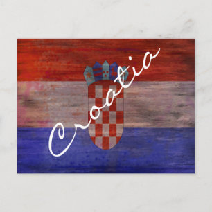 Carte Postale La Croatie a affligé le drapeau