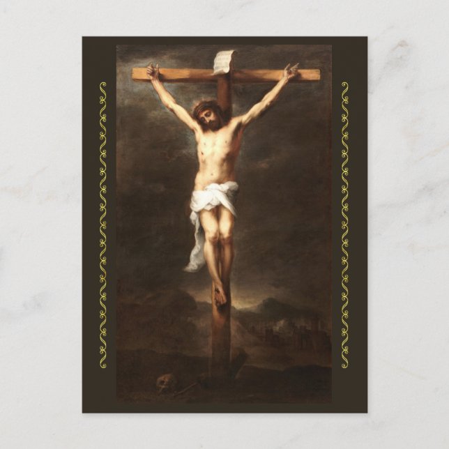 Carte Postale La Crucifixion, Bartolomé Estebán Murillo (Devant)