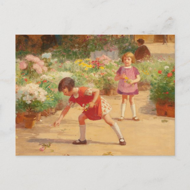 Carte Postale La Cueillette des Fleurs | Victor Gabriel Gilbert (Devant)