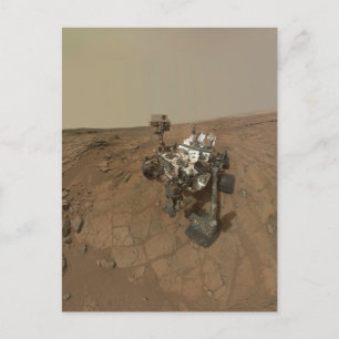 Carte Postale La Curiosité A Rover Sur La Surface De Mars.