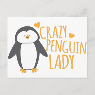Carte Postale La dame du pingouin fou