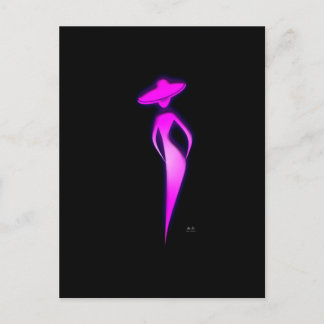 Carte Postale La Dame En Rose