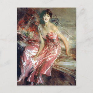 Carte Postale La Dame en rose (1916) par Giovanni Boldini