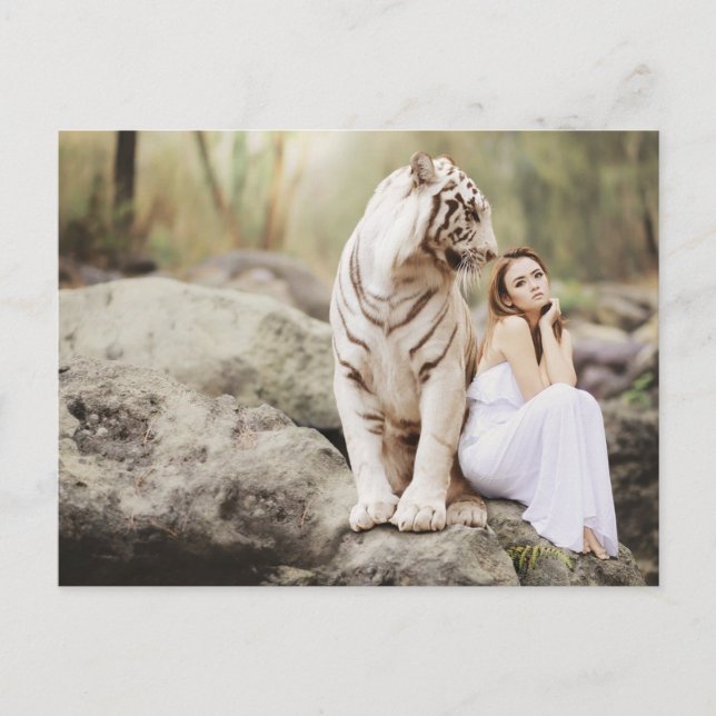 Carte Postale La Dame et le Tigre  -- (Devant)