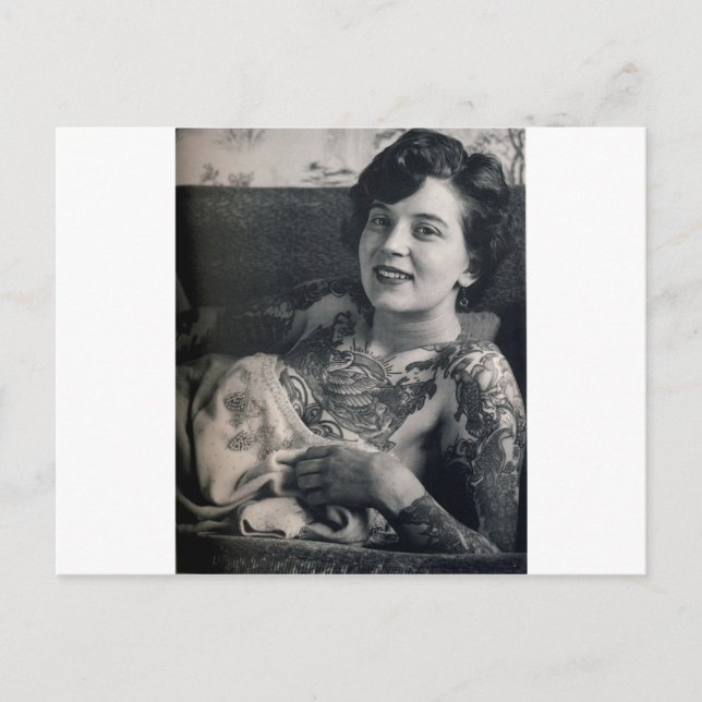 Carte Postale La Dame tatouée (Devant)