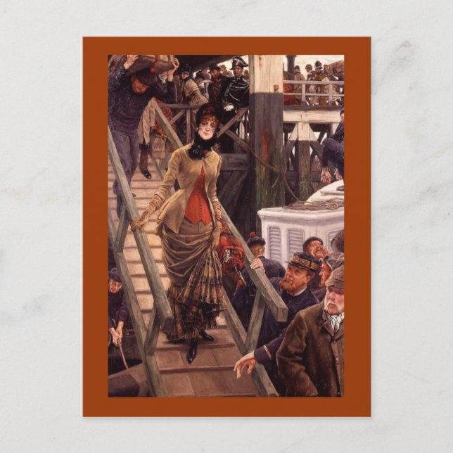 Carte Postale La dame victorienne quitte le navire (Devant)