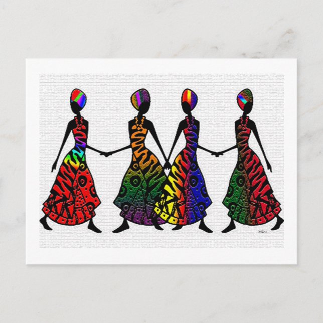 Carte Postale La Danse africaine de la Sisterhood (Devant)