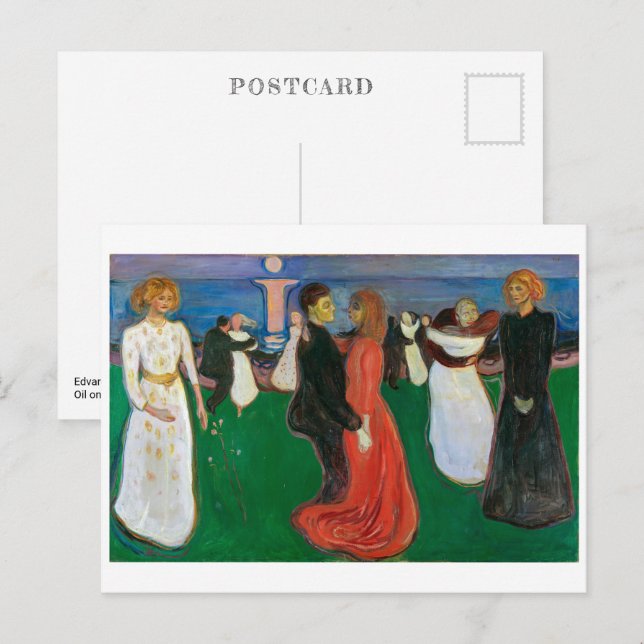 Carte Postale La Danse de la vie | Edvard Munch | (Devant / Derrière)