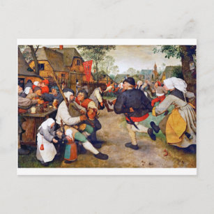 Carte Postale La Danse Paysanne, Pieter Bruegel