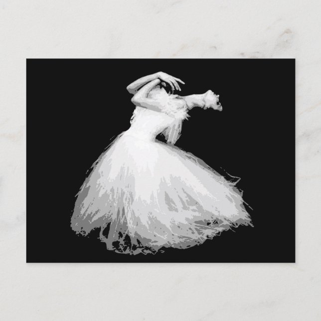 Carte Postale La danseuse classique a l'air de voler (Devant)