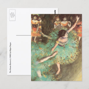 Carte Postale La danseuse verte par Edgar Degas, Ballet Vintage