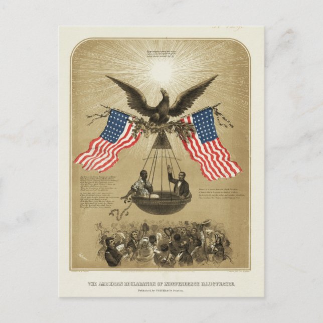 Carte Postale La Déclaration d'indépendance américaine de 1861 (Devant)