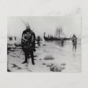 Carte Postale La découverte de l'Amérique par Leif Eriksson