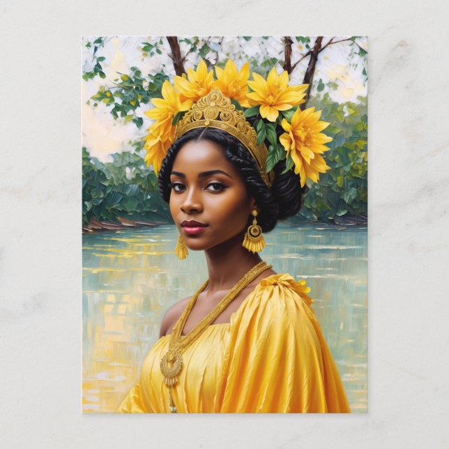Carte Postale La déesse africaine Oshun Orisha Art (Devant)