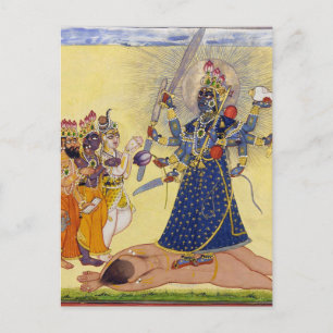 Carte Postale La déesse Bhadrakali adorée par les dieux 1675