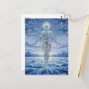 Carte Postale La déesse de l'hiver Neige et Montagnes de glace