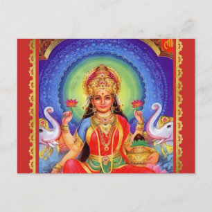 Carte Postale La déesse hindoue Lakshmi Maa