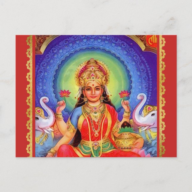 Carte Postale La déesse hindoue Lakshmi Maa (Devant)