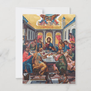 Carte Postale La Dernière Cène Orthodoxe Icône chrétienne