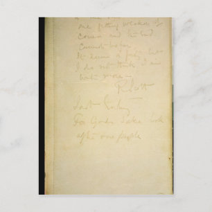 Carte Postale La dernière page de son journal, Antarctique