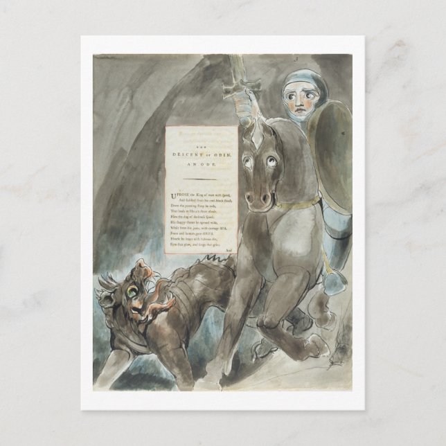 Carte Postale La descente d'Odin, un Ode, des poèmes du (Devant)