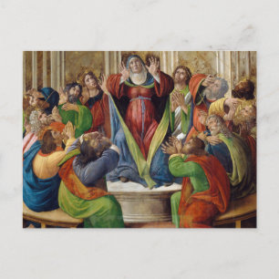 Carte Postale La Descente du Saint-Esprit par Botticelli