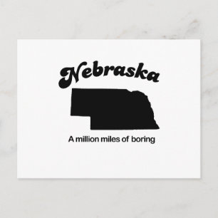 Carte Postale La devise du Nebraska - Un million de miles ennuye