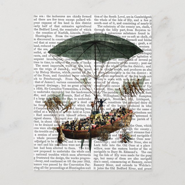 Carte Postale La Diligence Et Les Créatures Volantes (Devant)