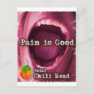 Carte Postale La douleur est bonne - Tête du Chili