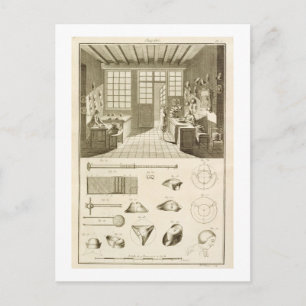 Carte Postale La fabrication de dessins casquette et casquettes,