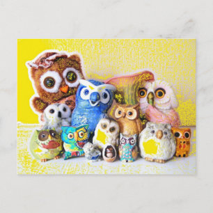 Carte Postale La Famille de Hibou