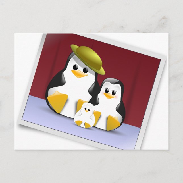 Carte Postale La famille de Tux (Devant)