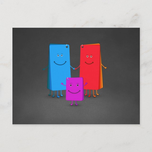 Carte Postale La famille des couleurs (Devant)
