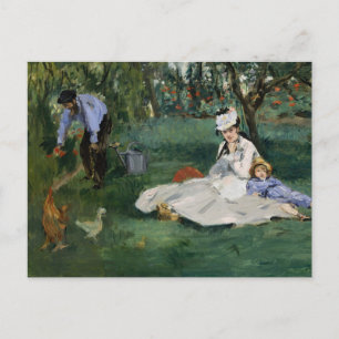 Carte Postale La famille Monet dans son jardin   Édouard Manet