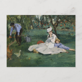 Carte Postale La Famille Monet dans son jardin - Édouard Manet