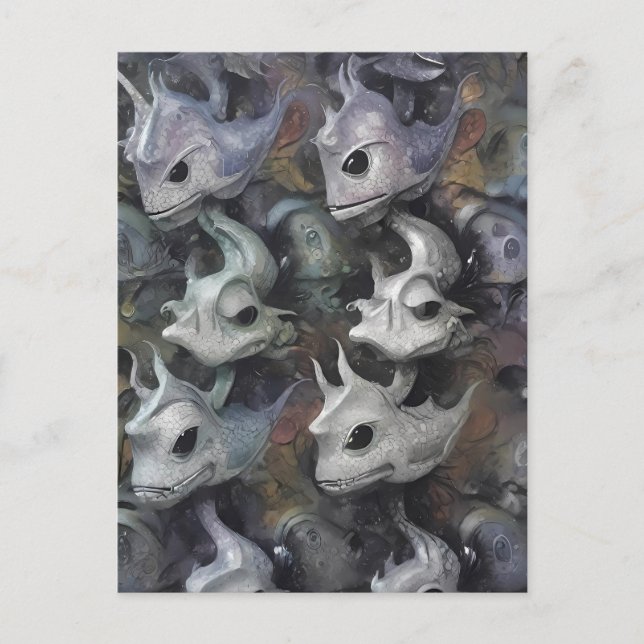 Carte Postale La famine coule dans les eaux calmes des loisirs (Devant)