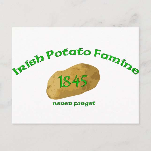 Carte Postale La famine de la pomme de terre irlandaise - N'oubl (Devant)